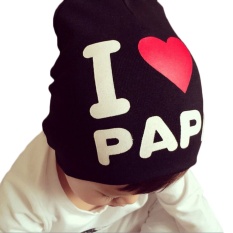 Buy TRA Topi Anak Rajutan Kapas Balita Aku Cinta Ayah Mama Hitam Aku Cinta Ayah-Intl