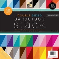 Cardstock Stack Double-Sided 30 Cm X 30 Cm 58/PKG-Padatan Bertekstur W/White Core -Intl