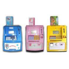 CELENGAN ATM MINI HELLO KITTY MESIN HITUNG SALDO UANG KERTAS DAN KOIN