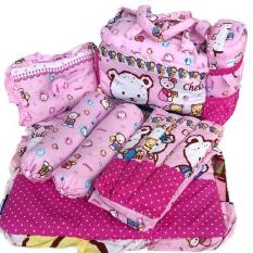 Chekiddo Tas Gendongan Bantal Guling Alas Tidur Bayi Set 4 in 1 - Pink