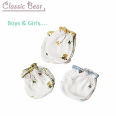 Classic Bear Baby Mittens - Sarung Tangan Kaki Bayi Isi 3 pcs