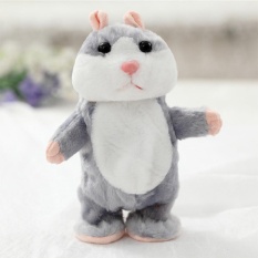 Coromose Lucu Berbicara Mewah Hamster Mainan, Bisa Mengubah Suara, Merekam Suara, Mengangguk Kepala atau Berjalan, pendidikan Awal untuk Bayi, Ukuran Yang Berbeda untuk Pilihan Gaya: Abu-abu dan Berjalan Tinggi: 18 Cm
