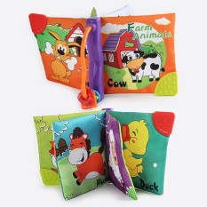 Coromose Lembut Kain Bayi Laki-laki Buku Anak-anak Rustle BB Teether Suara Bayi Kereta Bayi Mainan Rattle untuk Bayi Yang Baru Lahir 0 -12 Bulan Gaya: gaya B 3947