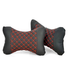 CS Bergaya Kendaraan Car Seat Kepala Leher Bantal Cushion Bantal-Merah + Hitam (Bandung)-International