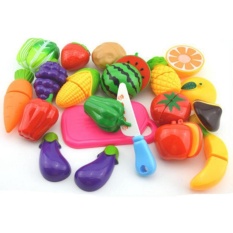 Potong Buah Setiap Rumah Tangga Mainan, Buah dan Sayuran 18 Sets-Intl