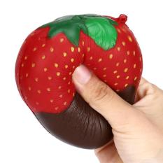 Lucu Kartun 10 Cm Simulasi Licin Warna-warni Strawberry Kreatif Dekompresi Vent Mainan Lambat Rising Krim Manis Beraroma Hadiah Mainan Anak Gaya: selai Coklat Ukuran: 10*9 Cm