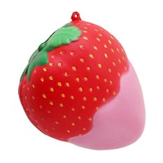 Lucu Kartun 10 Cm Simulasi Licin Warna-warni Strawberry Kreatif Dekompresi Vent Mainan Lambat Rising Krim Manis Beraroma Hadiah Mainan Anak Gaya: jam Merah Muda Beruntung-G-Internasional
