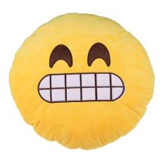 Lucu Bentuk Emoticon Kuning Bantal Bulat Model Bantal Boneka Mainan Tawa