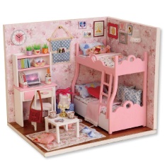 CUTEROOM H-012-DIY Rumah Mebel Kayu Handcraft Miniatur Kotak Kit-Blossom Age-Intl