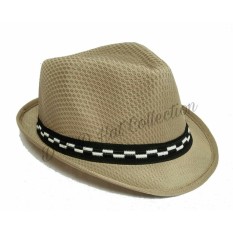 D & D Collection Fedora Hat For Kids / Topi Fedora Jazz Anak Unisex (Coklat Muda)