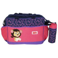 Dialogue Tas Bayi Ukuran Besar Dengan Tempat Botol Susu Lion Series Pink