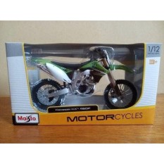 Diecast Miniatur Motor Cross Trail Kawasaki KX 450 F Replika Motocross Maisto Original Skala 12