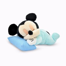 Disney Original Boneka Bayi Mickey Tikus ( Baby Mickey Mouse Lying Plush Doll ) 12 inch Blue