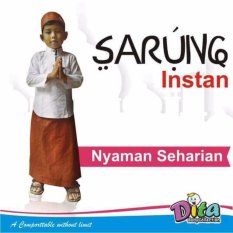 Dita Baby Collection Sarung Instan & Peci - Sarung Anak Laki Laki Sarung Instan Anak Sarung Anak Set Muslim Anak Motif Merah Kotak Kecil