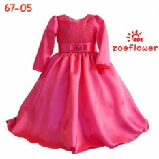 Dress Gamis Zoe Flowers Red /Pink Sz 3-8Th