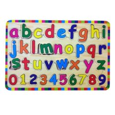 Edu Games - Mainan Edukasi Puzzle Stiker - Huruf Kecil dan Angka Kayu Seru