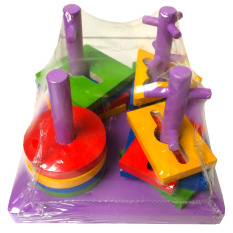 Eigia Mainan Edukasi Balok Kayu Key Tower - Ungu
