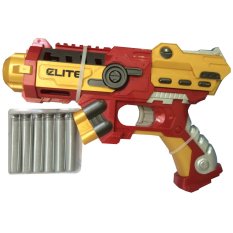 Eigia Mainan Nerf Tembakan Pistol Ironman Soft Bullet - Merah