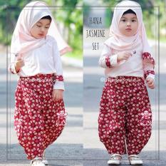 eLBi - Hana Jasmine Set Baju Muslim Anak Balita Size 5-6 Tahun