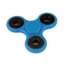 Fidget Spinner Tri-Spinner EDC Glow In The Dark Mainan Edukasi - Biru