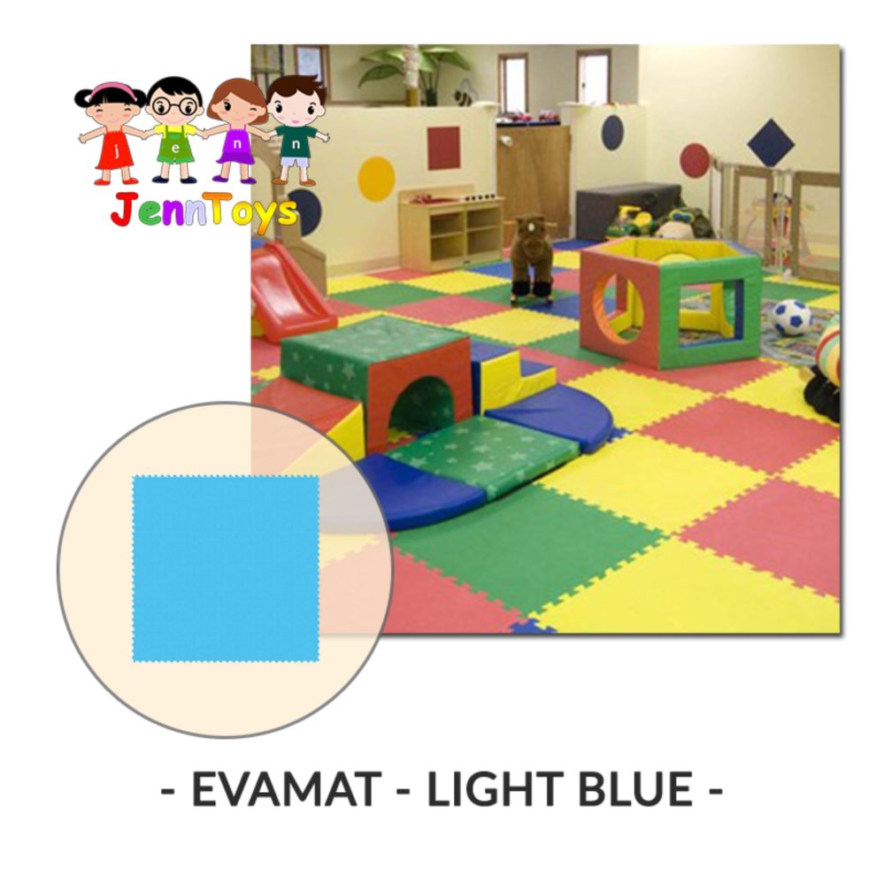 Evamat - Polos / Matras / Tikar / Karpet / Puzzle Alas Lantai Evamat - Light Blue