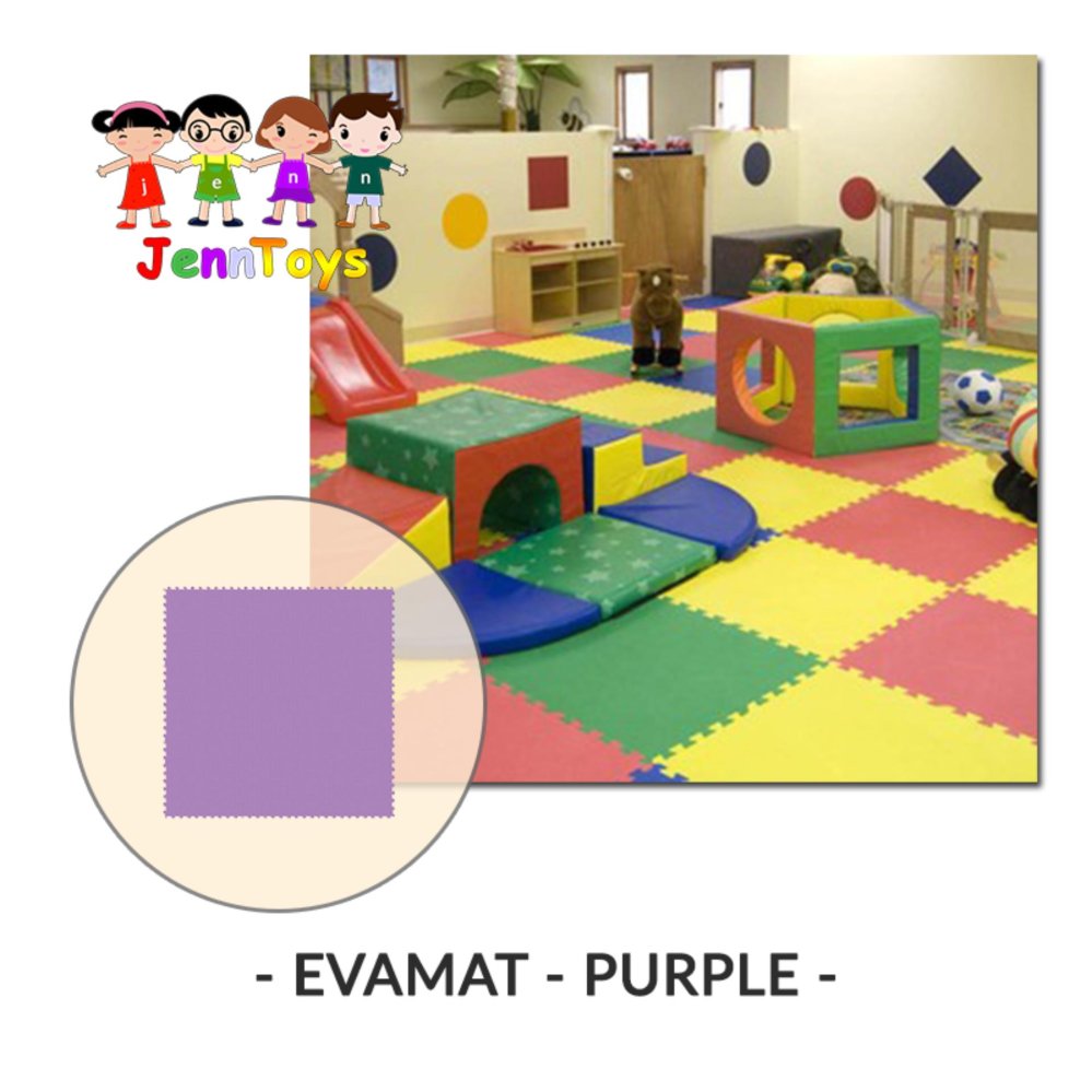 Evamat - Polos / Matras / Tikar / Karpet / Puzzle Alas Lantai Evamat - Purple