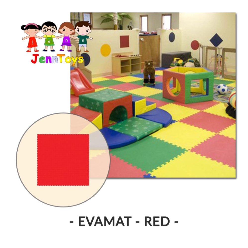 Evamat - Polos / Matras / Tikar / Karpet / Puzzle Alas Lantai Evamat - Red