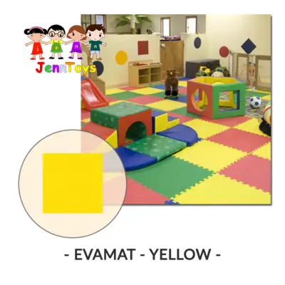 JennToys - Evamat - Kuning - Evamat - Polos 30 x 30cm / Matras / Tikar / Karpet / Puzzle Alas Lantai