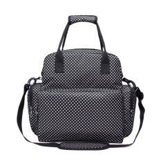 Fashion Multi-fungsi Besar Kapasitas Mummy Maternity Backpack Popok Bayi Popok Shoulder Hand Bag dengan Changing Pad untuk Outdoor Bepergian Belanja Piknik Hitam-Intl