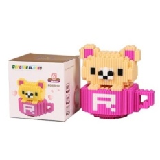 FC Partikel Kecil Diamond Blocks DIY Puzzle Toy Batu Bata Kaca Bearabs Perakitan Model-Intl