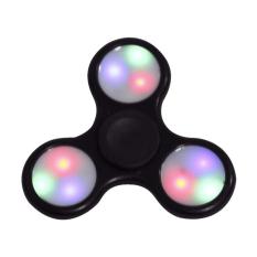 Fidget Hand Spinner LED Lampu Disco Light - Hitam