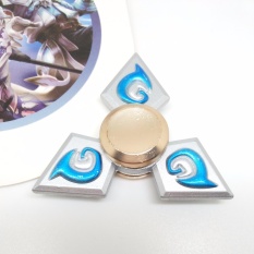 Fidget Spinner King of Glory Blue Ice Crystal Metal Hand Finger Toys for Focus Anxiety & Stress Relief EDC Tri-Spinner - Mainan Jari Tangan Besi Putar untuk Fokus Penghilang Stres & Kegelisahan Spiner
