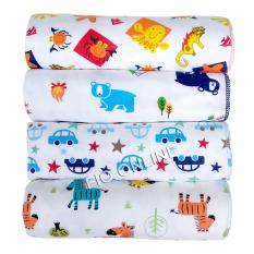 Fio Online Selimut Bedong Bayi - Hokiku - 1 Set isi 4 pcs Kain Lembut dan halus - anti alergi - Motif cowok