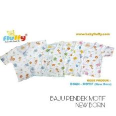Fluffy Baju Bayi Lengan pendek Newborn Motif isi 3PC