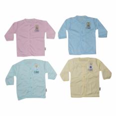 Fluffy Baju Panjang Kancing Warna Newborn - BJAB-W-NB