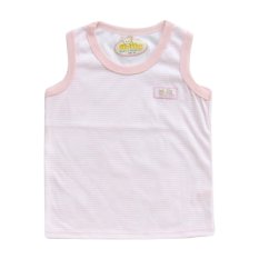 Fluffy Singlet Pink Salur - SFB