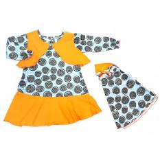 Fortune Gamis Devinita Oreo Biru Orange