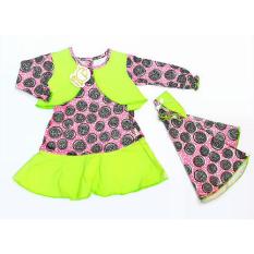 Fortune Gamis Devinita Oreo Pink Hijau