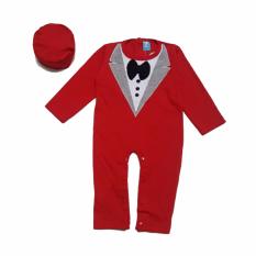 Freeshop Baju Setelan Muslim koko Jumper Pita Anak Laki - Laki F1062 - Merah