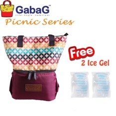 Gabag cooler bag coolerbag Maroon - tas penyimpan asi - asip - thermal bag - tas bayi