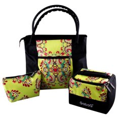 Gabag Nindya Cooler Bag - Tas Penyimpan ASI dan Diaper Bag Set - Kuning Batik