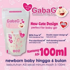 GABAG Plastik ASI 100ml - Breastmilk Storage Bag - Kantong Asi - Kantung Asi - pink