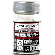 Gaia Paint Ga 1000 - Stainless Silver - Gundam Model Kit Paint - Ed3d76 - Original Asli