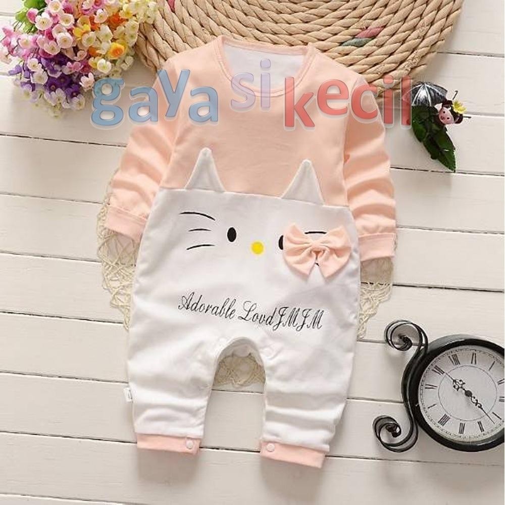 Gaya Si Kecil Jumper Bayi Romper Jumpsuit Piyama Set Bayi Baby cewek perempuan Impor Hello Kitty Salem Impor