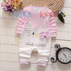 Gaya Si Kecil Romper Bayi Jumper Jumpsuit Baju Set Bayi Baby cewek perempuan Impor Hello Kitty Pink Cantik Lembut