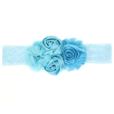 GDS Baby Girls Pearl Flowers Headband (Blue) - intl