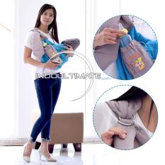 Gendongan Bayi ADJUSTABLE + KANTONG BOTOL + TUTUP KEPALA Cintaka / Selendang Bayi Samping BY-52-GB - BLUE