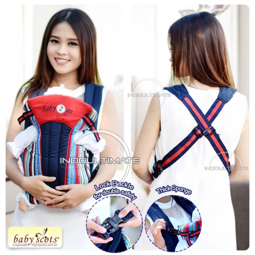 Harga gendongan bayi depan ransel kangguru baby scots by 47 gb strip | HARGALOKA.COM