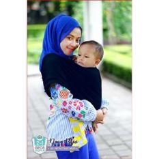Geos Gendongan Kaos Bayiku.id 2in1 Instant Baby Wrap - XL Navy