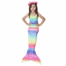 GETEK 2017 KIDS Gadis Memikat Mermaid Tail Bikini Swimwear Swimming Costume Ukuran: 140-Internasional